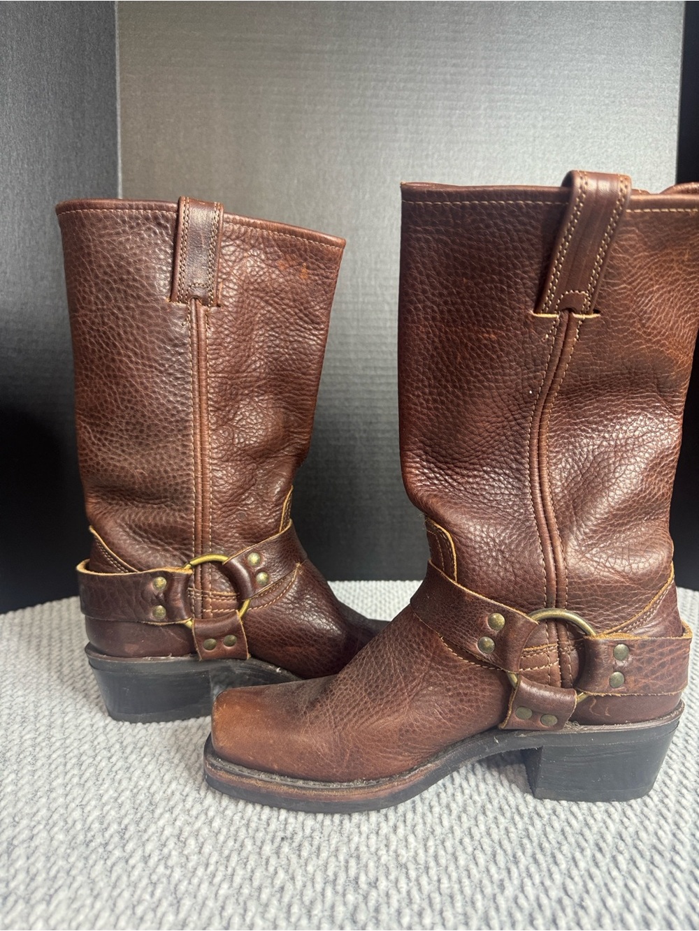 Frye Leather Harness Boot Sz 6 Brown